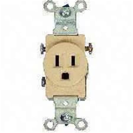 Eaton Wiring Devices 15 Amp 125 Volt 3 Wire Ivory Single Receptacle 4170197